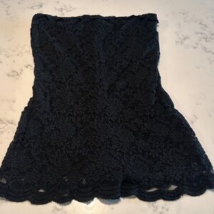 Lacy Strapless Shorts Romper